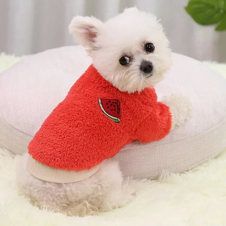 Warm Fleece Hoodie Clothes for Small Dogs, Puppies & Chihuahuas
