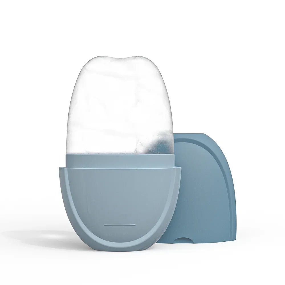 Facial Ice Roller and Gua Sha Cube - Cooling Skin Care Tool