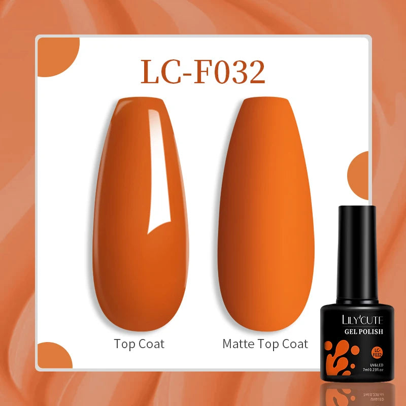 LILYCUTE 7ml UV LED Gel Nail Polish with 129 Color Options
