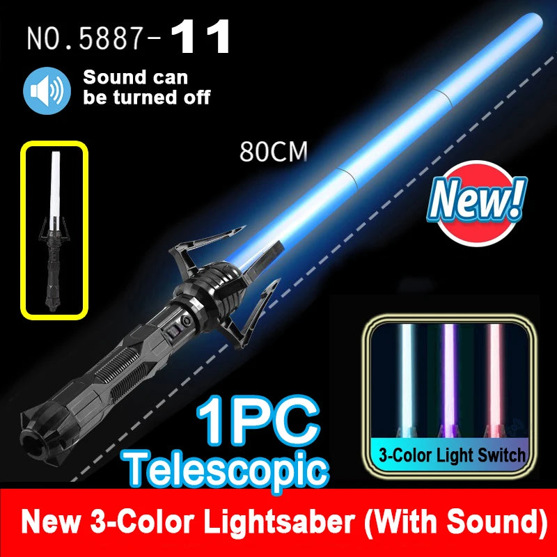 RGB Lightsaber Laser Sword Toy - 7 Color Flashing Saber Gift