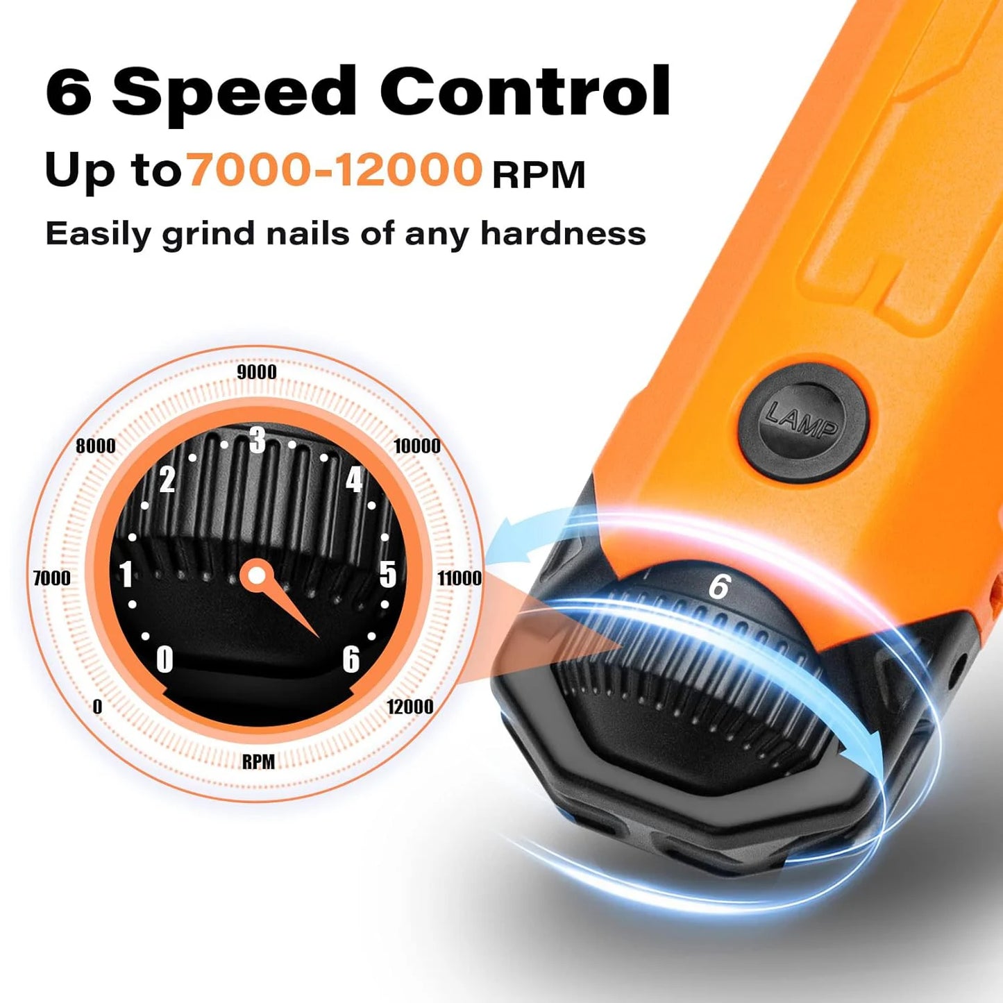 6-Speed Rechargeable Dog Nail Grinder for Quiet Paw Grooming