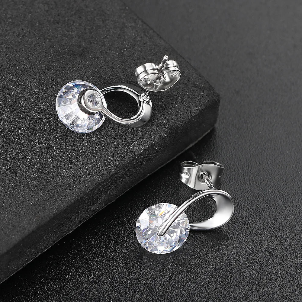 Cubic Zirconia Geometric Stud Earrings