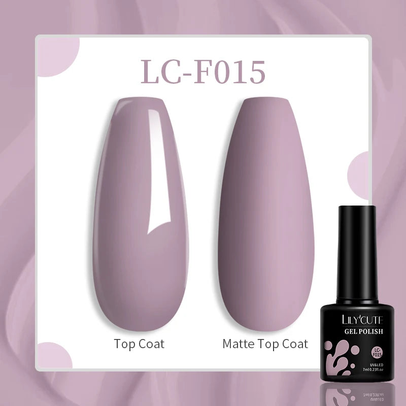 LILYCUTE 7ml UV LED Gel Nail Polish with 129 Color Options