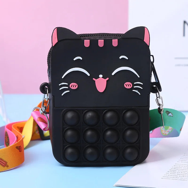 Unicorn Push Bubble Crossbody Bag - Fidget Coin Purse