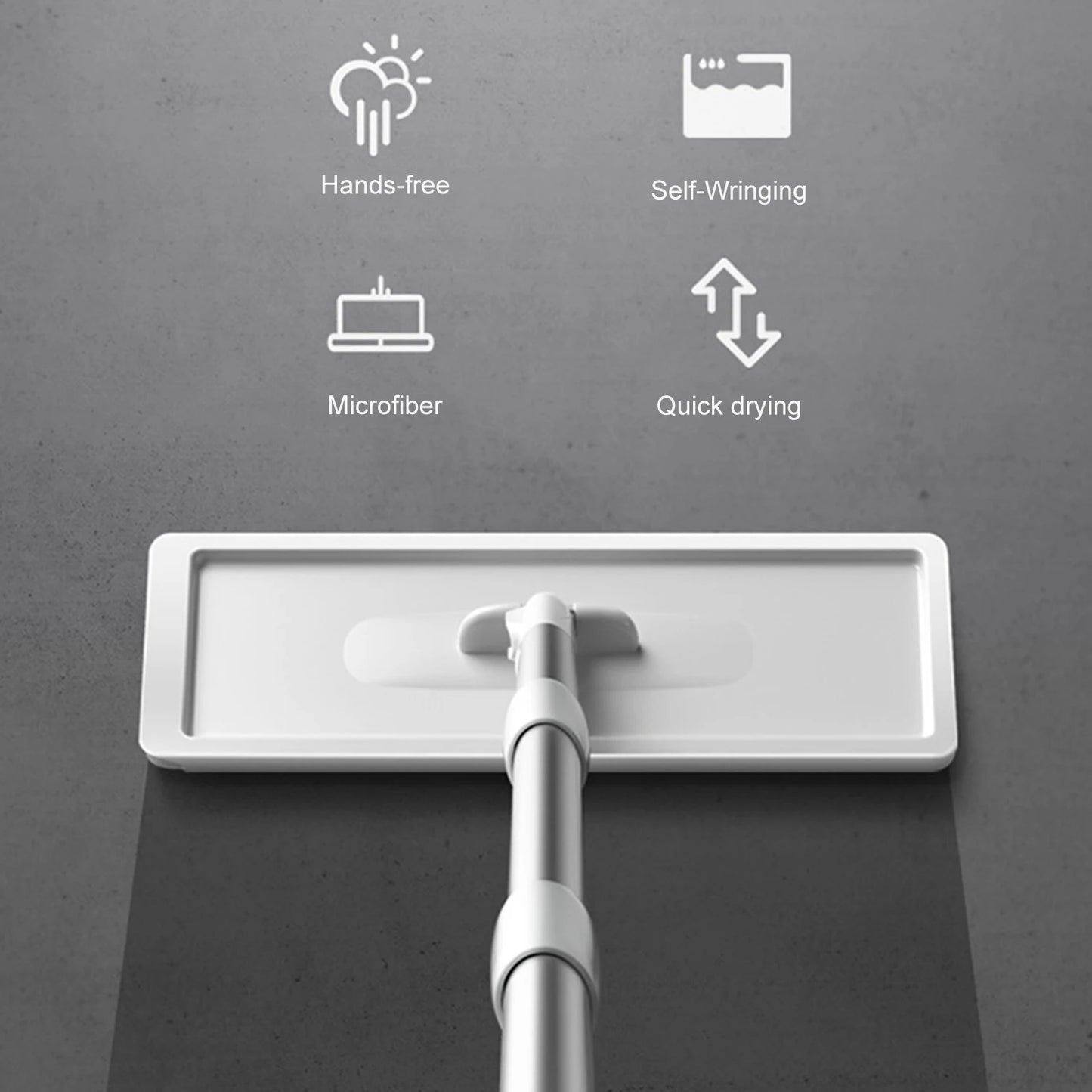 Microfiber Mop with Bucket and Reusable Washable Pads