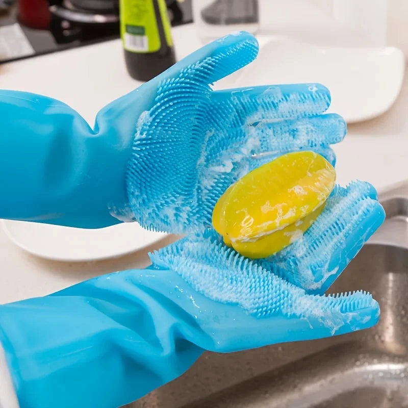 Rubber Pet Grooming Cleaning Glove for Dog & Cat Bathing