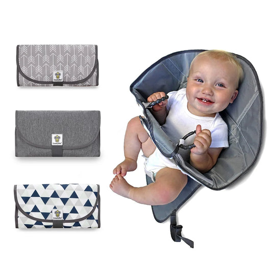 3-in-1 Portable Baby Changing Pad with Waterproof Diaper Storage Design