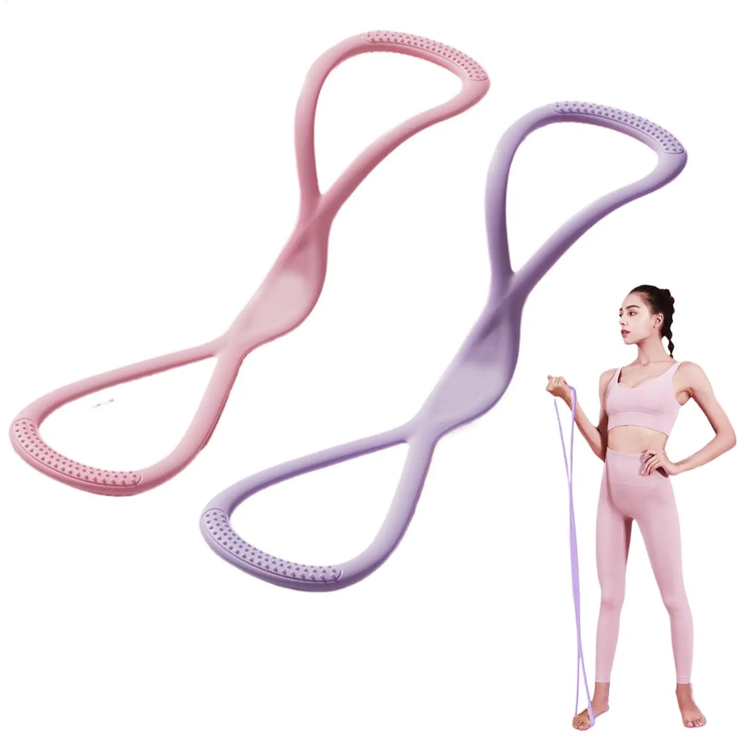 8-Shaped Chest Expander Yoga Pull Rope for Arm & Shoulder Training