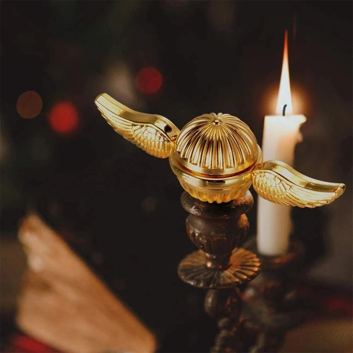 Golden Snitch Metal Fidget Spinner - Angel Wing Stress Toy