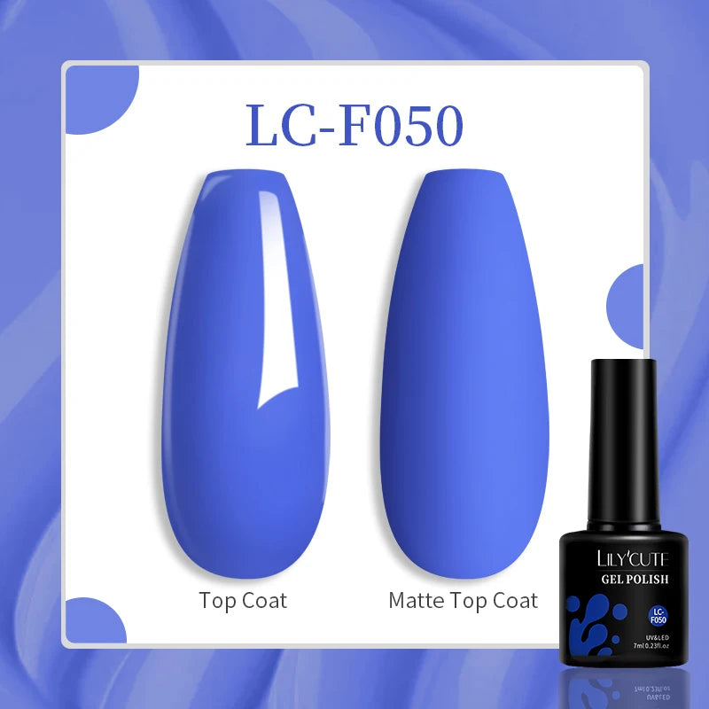 LILYCUTE 7ml UV LED Gel Nail Polish with 129 Color Options