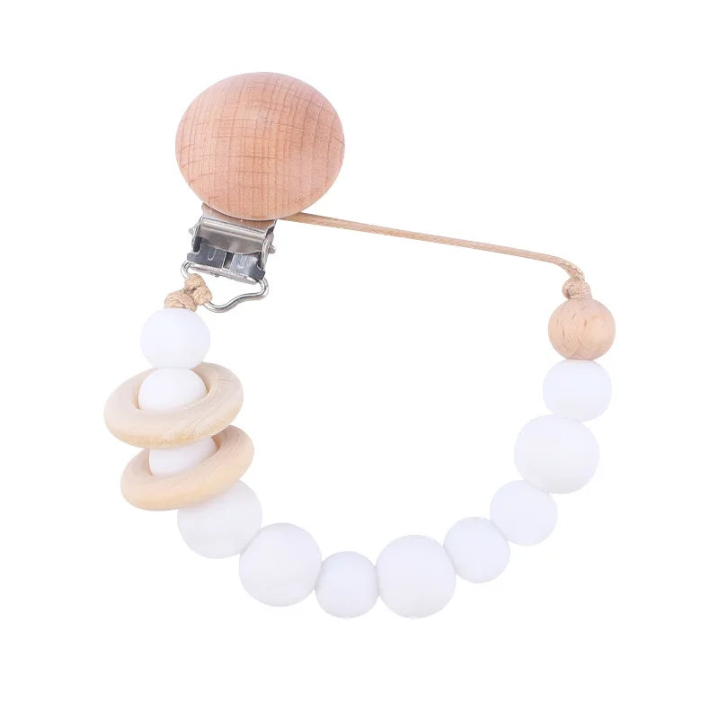 Silicone Bead Pacifier Clip Anti-Drop Chain