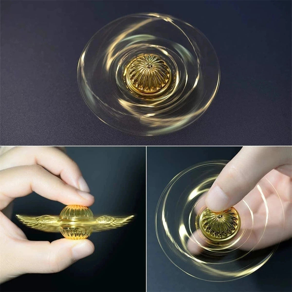 Golden Snitch Metal Fidget Spinner - Angel Wing Stress Toy