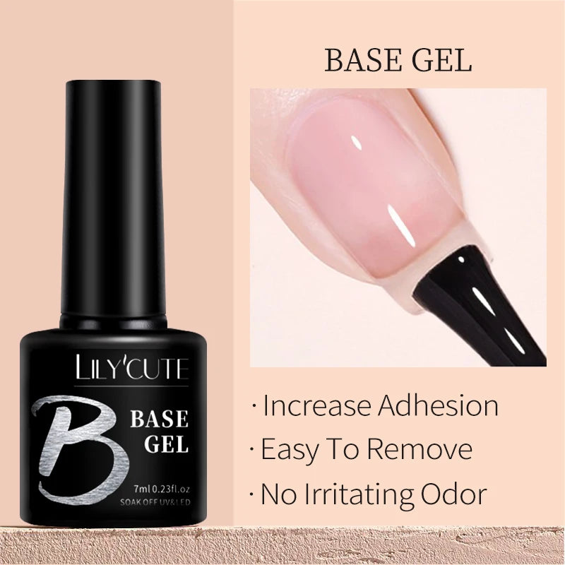 LILYCUTE 7ml UV LED Gel Nail Polish with 129 Color Options