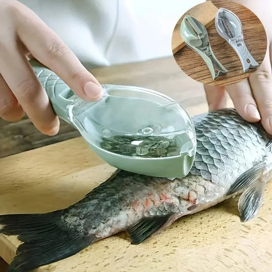 Covered Fish Scale Scraper for Kitchen Cleaning