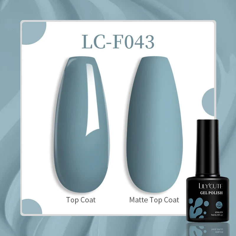 LILYCUTE 7ml UV LED Gel Nail Polish with 129 Color Options