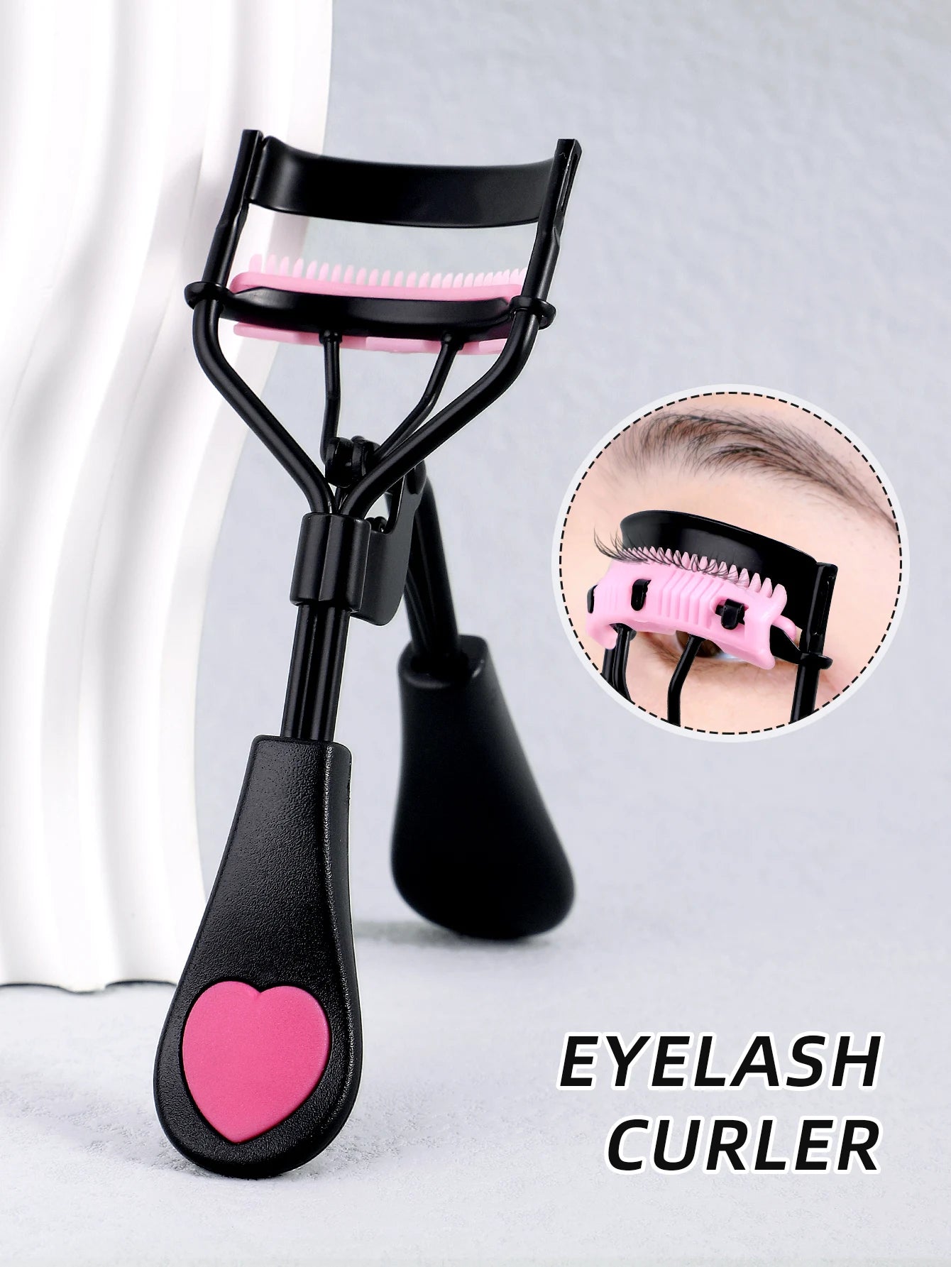 Stainless Steel Eyelash Curler with Comb - Gentle Lift Lash Shaper