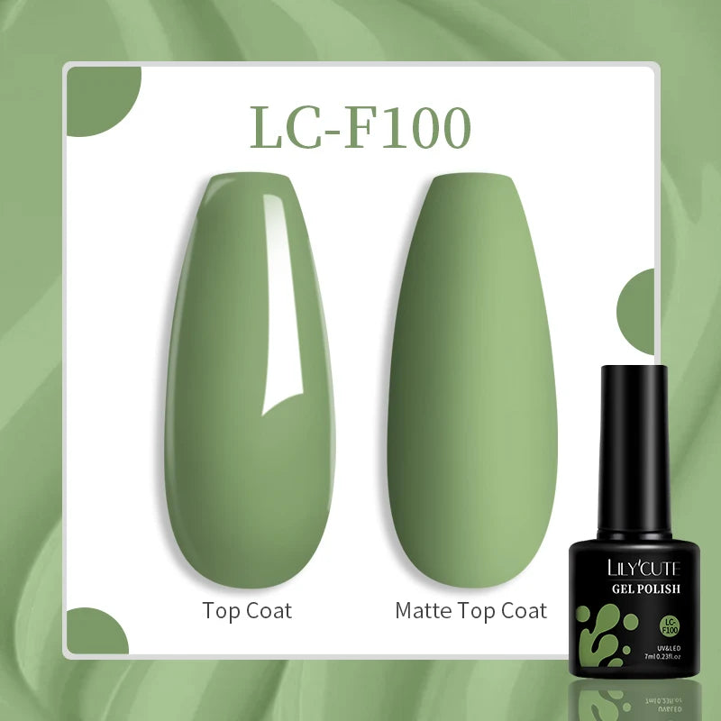 LILYCUTE 7ml UV LED Gel Nail Polish with 129 Color Options