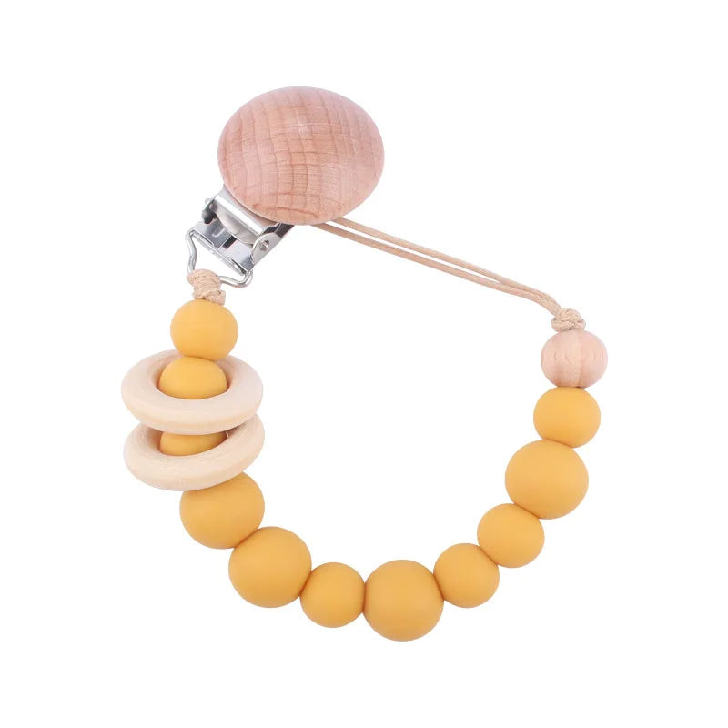 Silicone Bead Pacifier Clip Anti-Drop Chain