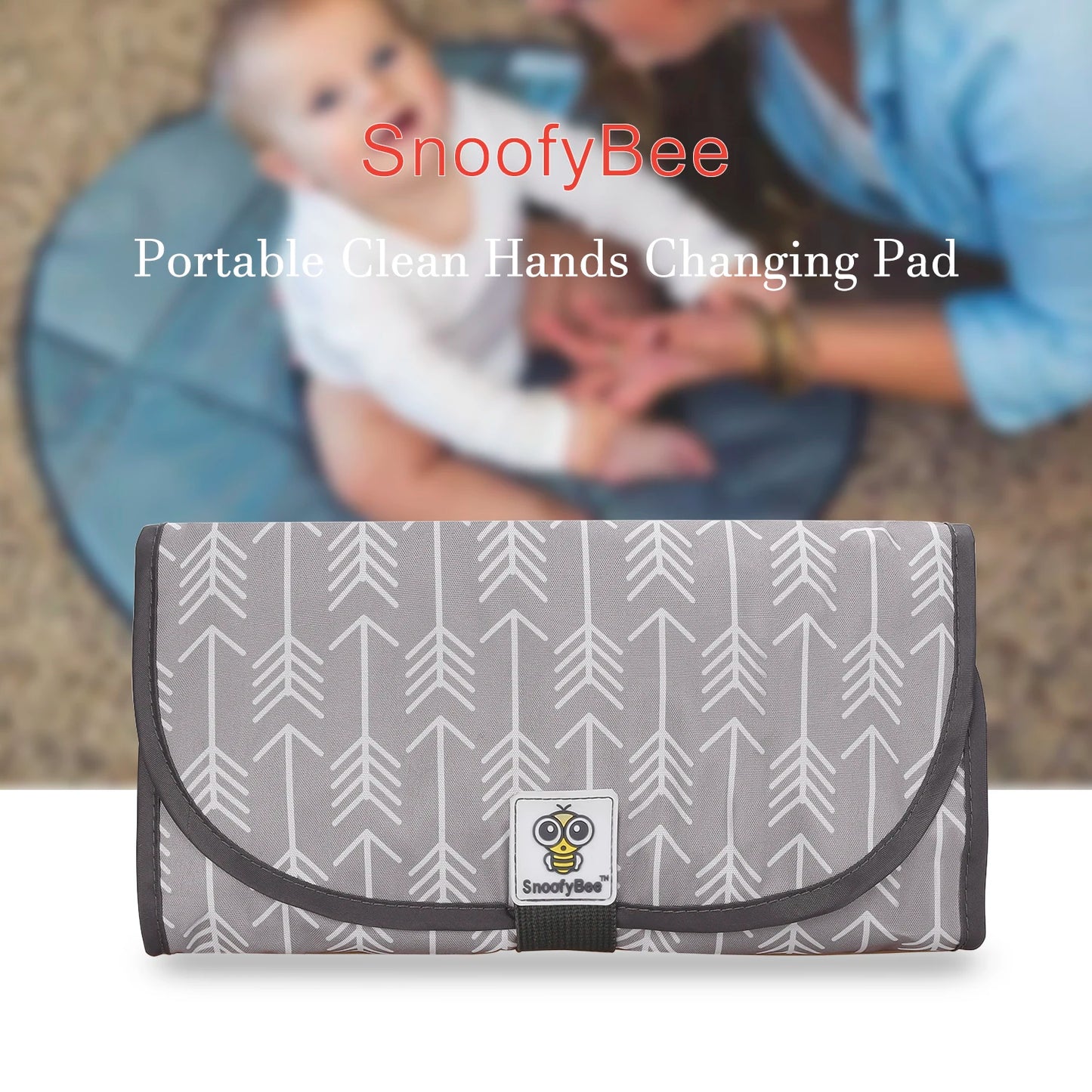 3-in-1 Portable Baby Changing Pad with Waterproof Diaper Storage Design
