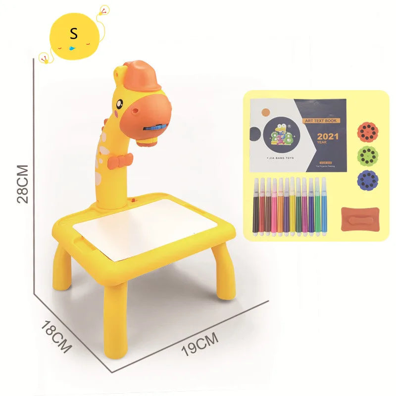 Kids LED Projector Drawing Table Toy Set - Educational Art Desk