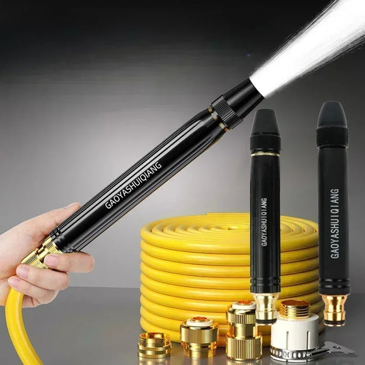 High Pressure Portable Car Wash Gun with Alloy Nozzle and Water Column Spray