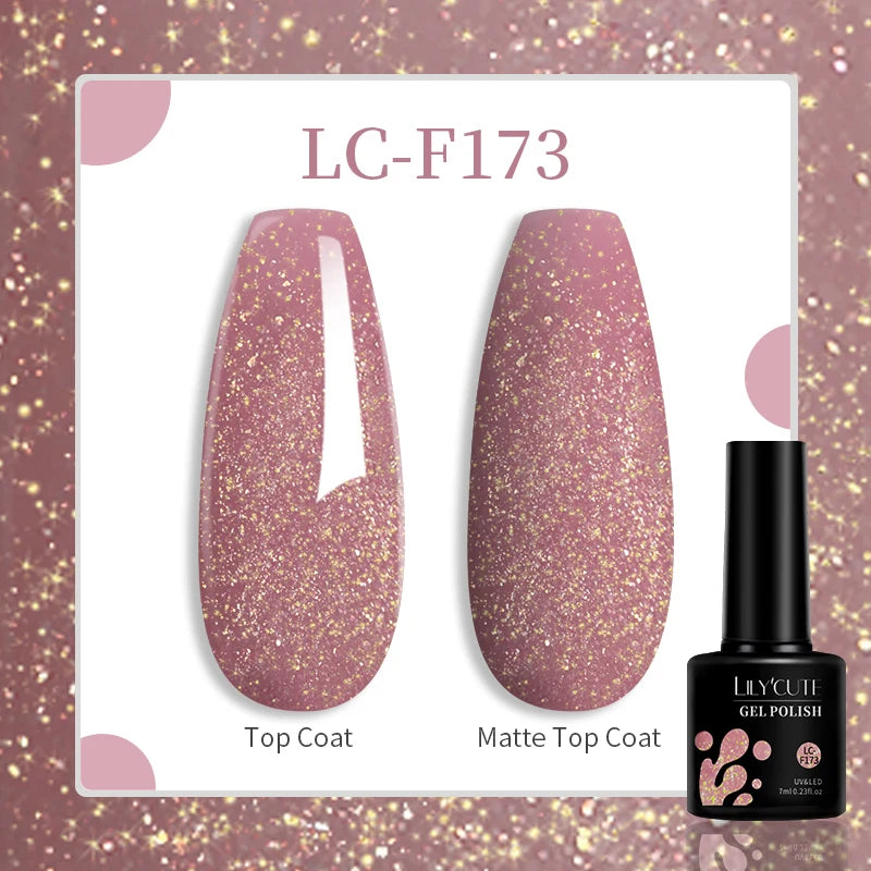 LILYCUTE 7ml UV LED Gel Nail Polish with 129 Color Options
