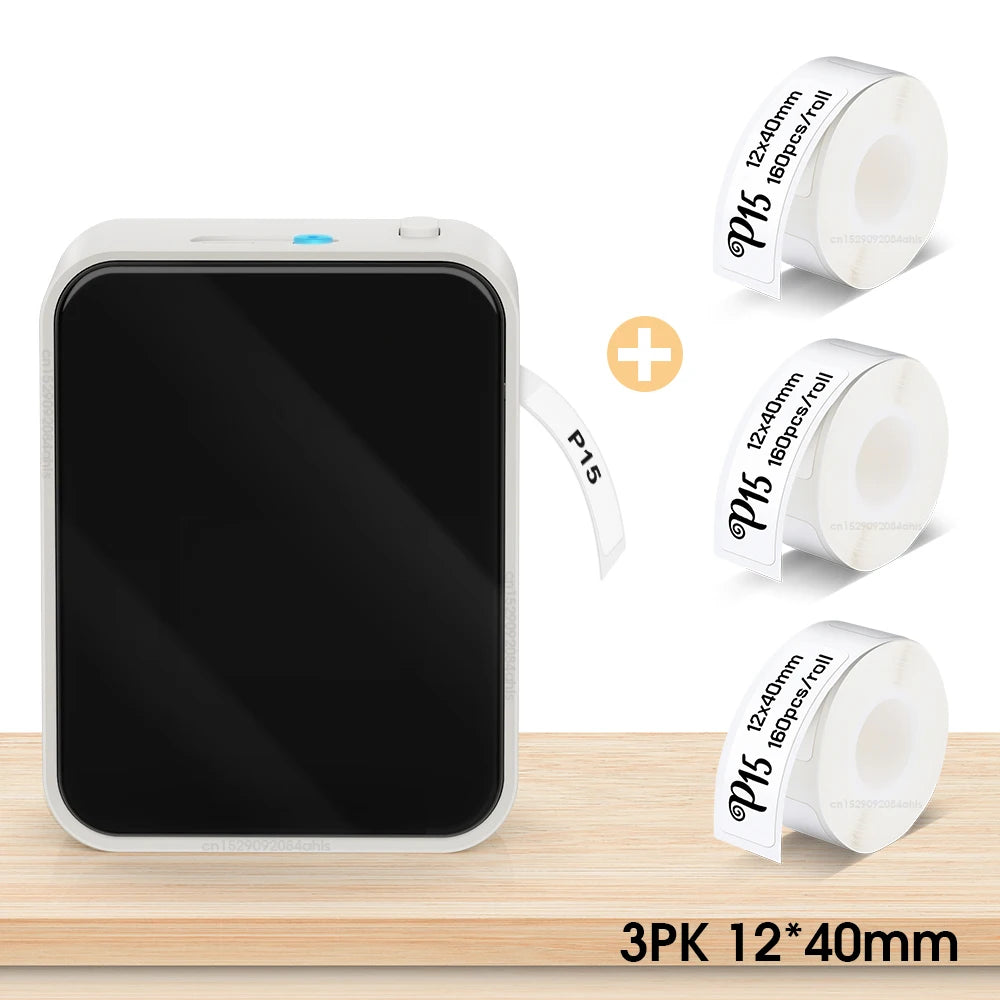 Marklife P15 Portable Bluetooth Thermal Label Printer with Inkless Printing
