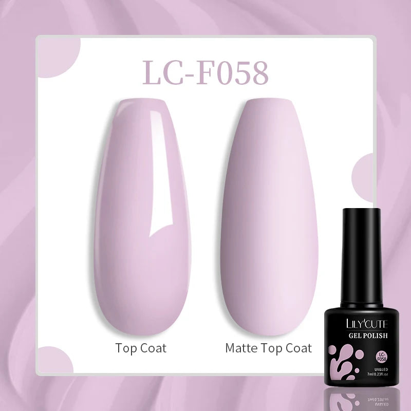 LILYCUTE 7ml UV LED Gel Nail Polish with 129 Color Options