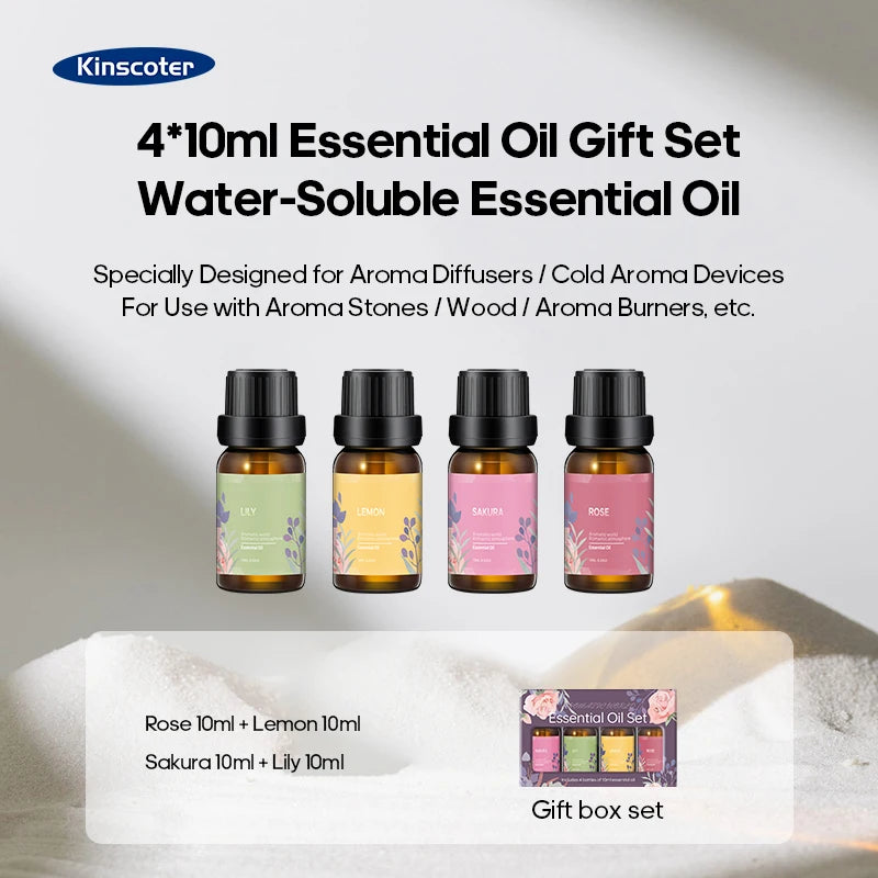 KINSCOTER 130ml Volcanic Aroma Diffuser with USB Flame Night Light