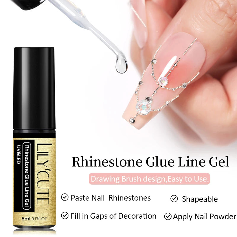 LILYCUTE 5ml Reflective Glitter Nail Liner Gel - Sparkle Art Polish