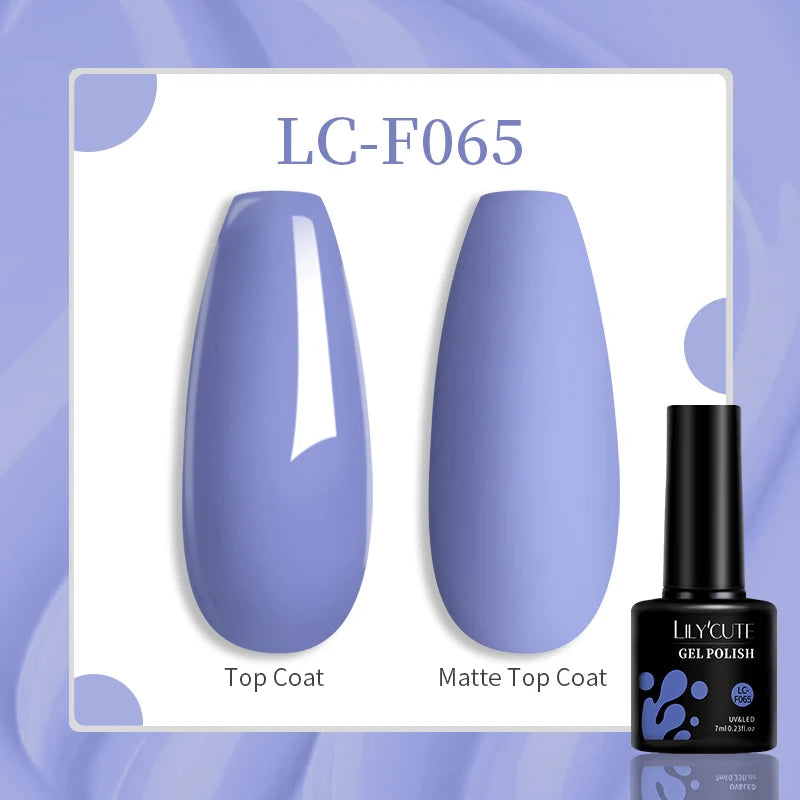 LILYCUTE 7ml UV LED Gel Nail Polish with 129 Color Options