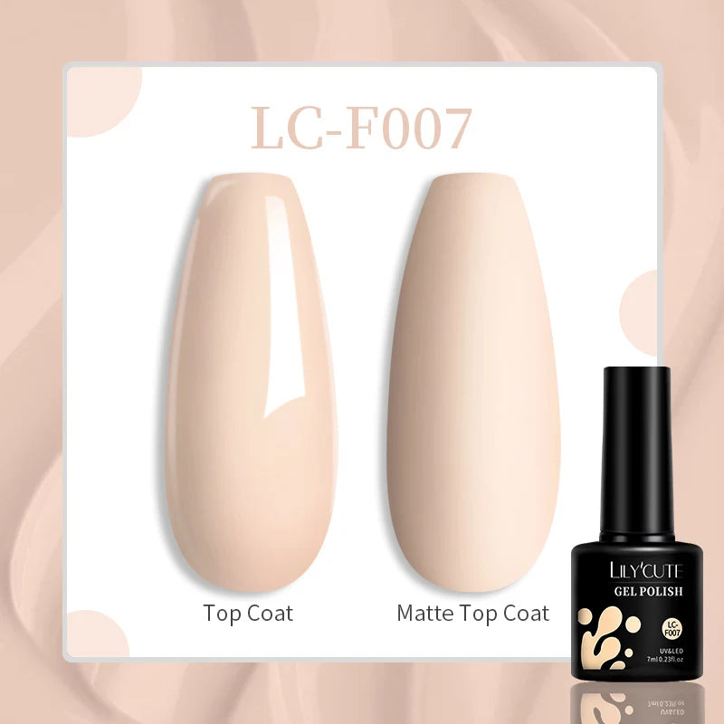 LILYCUTE 7ml UV LED Gel Nail Polish with 129 Color Options