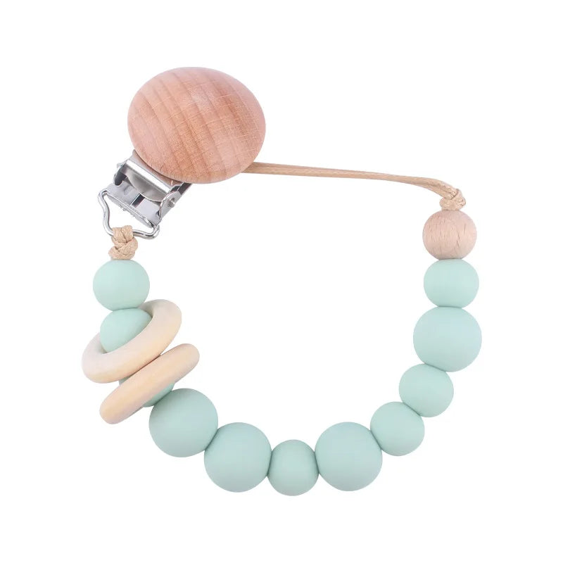 Silicone Bead Pacifier Clip Anti-Drop Chain