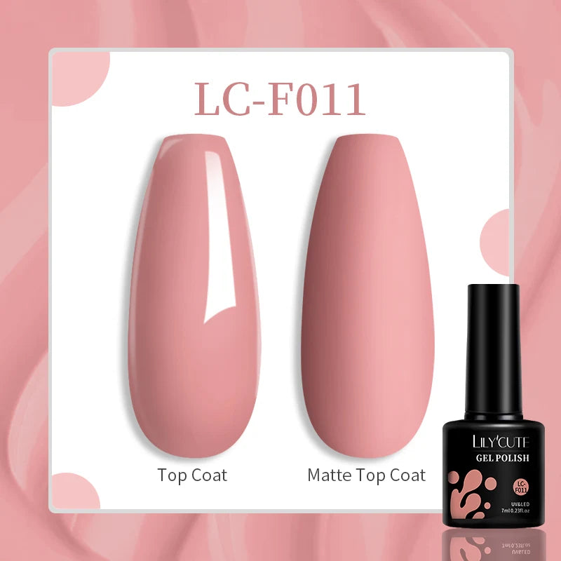 LILYCUTE 7ml UV LED Gel Nail Polish with 129 Color Options