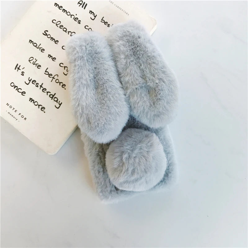 Furry Rabbit Plush iPhone Case