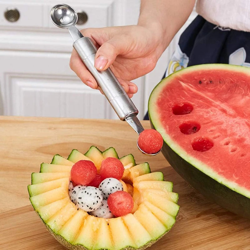 Double-Headed Stainless Steel Melon Baller and Fruit Scoop