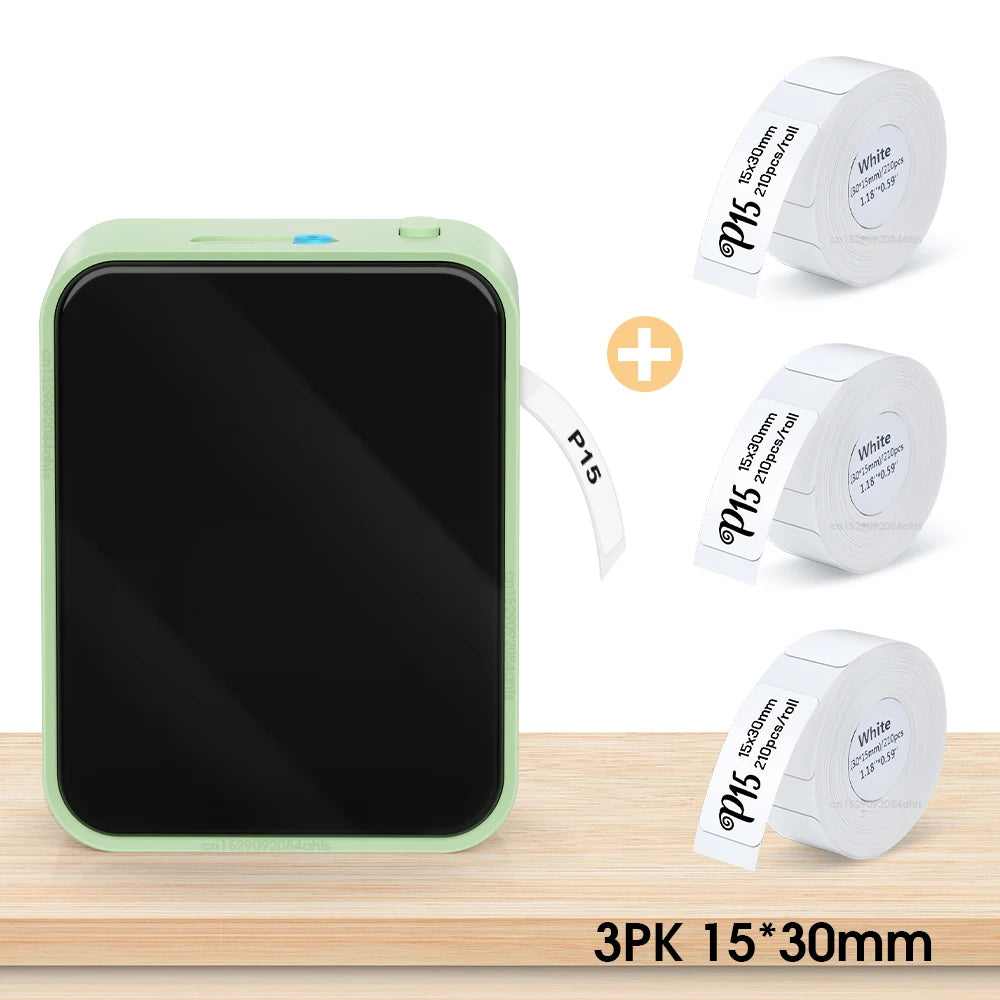 Marklife P15 Portable Bluetooth Thermal Label Printer with Inkless Printing