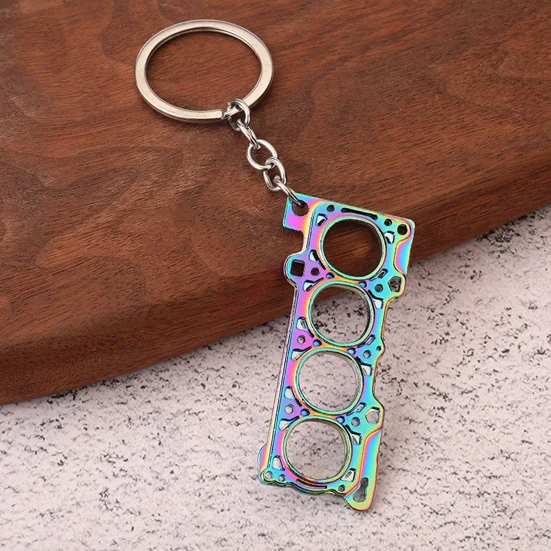 Gearbox Gear Head Metal Keychain for Car Keys
