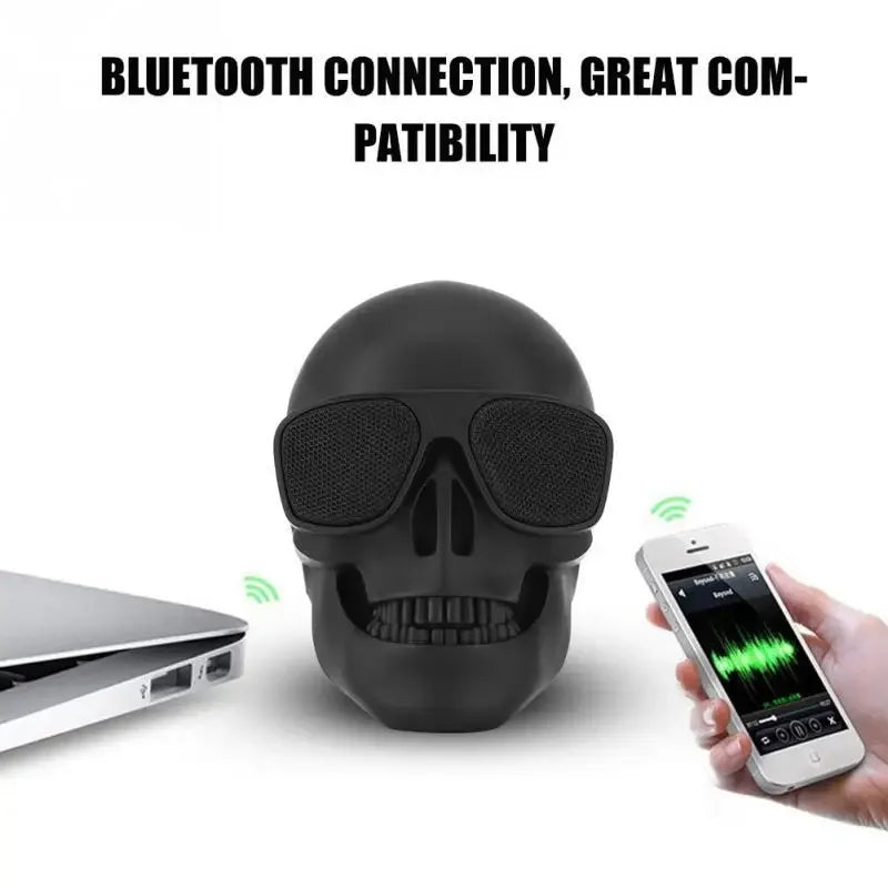 Mini Skull Bluetooth Speaker - 5W Wireless Cartoon Audio