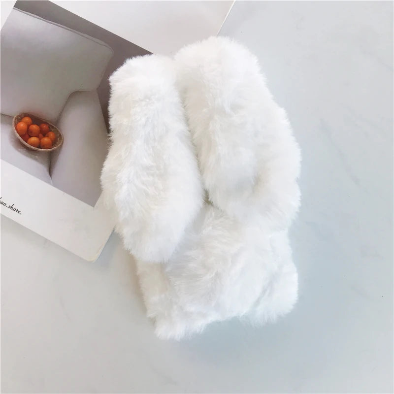 Furry Rabbit Plush iPhone Case