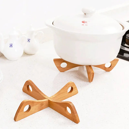 Removable Wooden Cross Trivet and Anti-Heat Table Mat