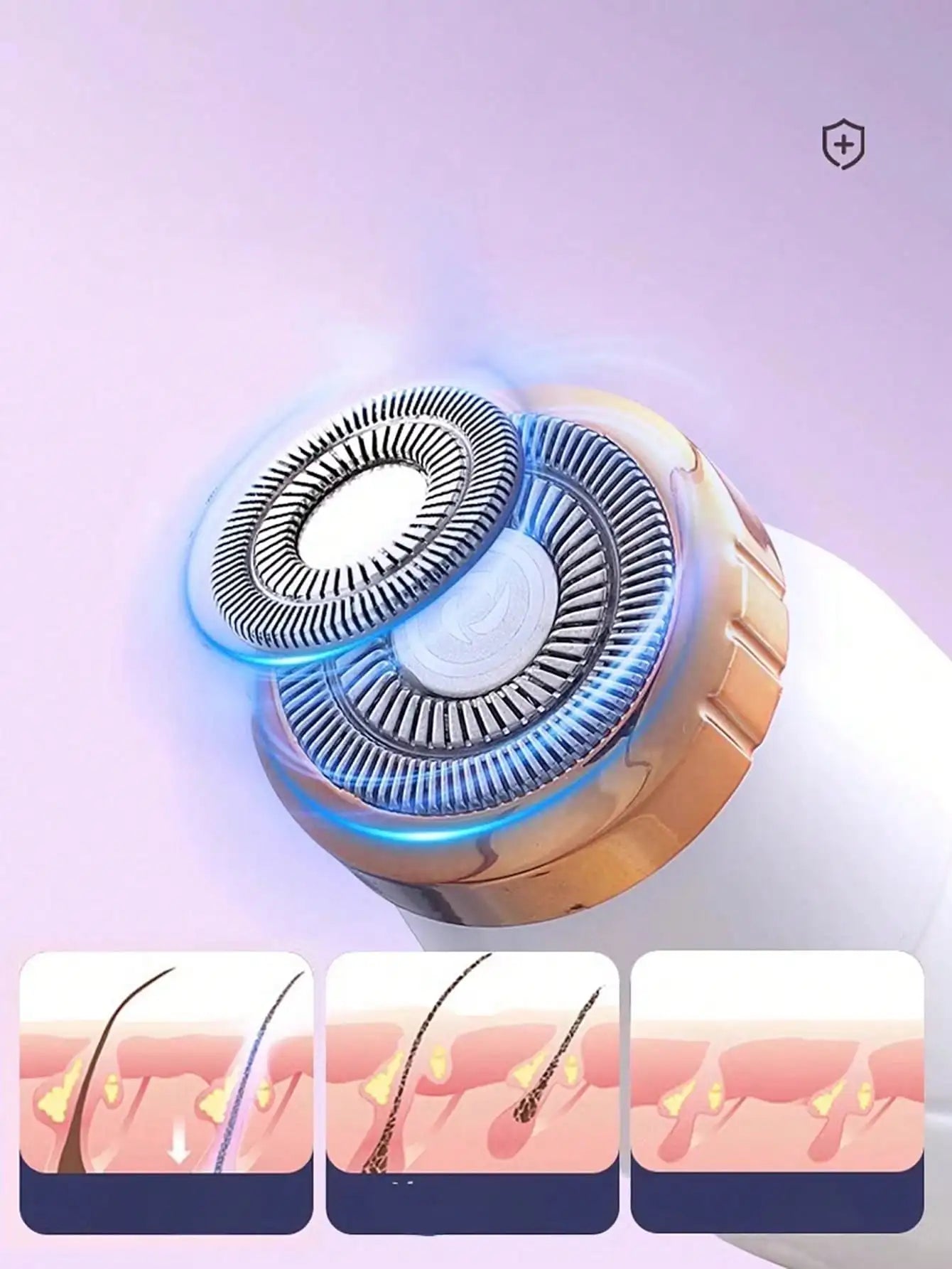Rechargeable Cordless Lady Shaver for Face, Bikini, and Leg Hair Removal