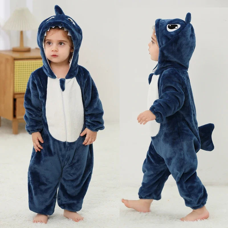 Baby Winter Lion Animal Hooded Romper