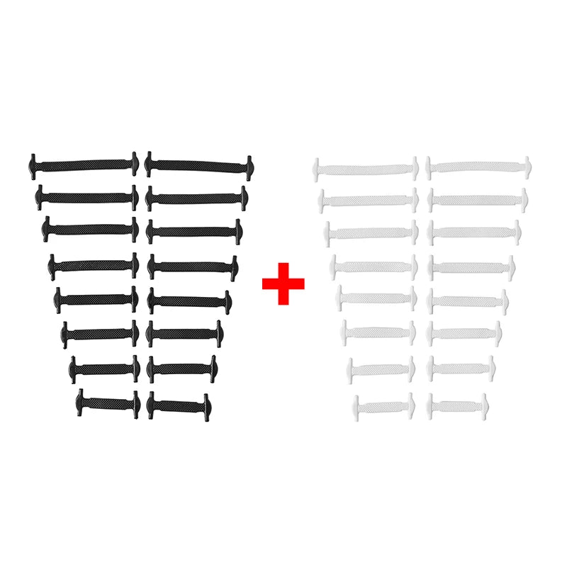 16-Piece No-Tie Silicone Shoelaces Set