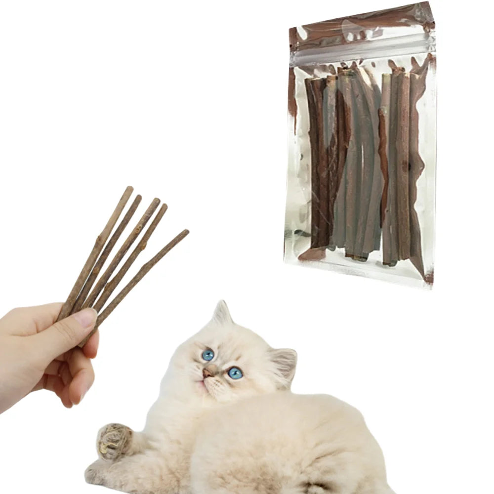 Natural Matatabi Cat Chew Sticks for Dental Care & Anti-Tartar Play
