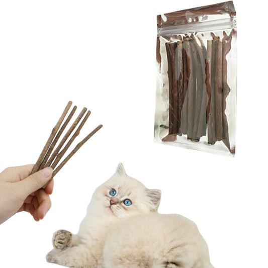 Natural Matatabi Cat Chew Sticks for Dental Care & Anti-Tartar Play