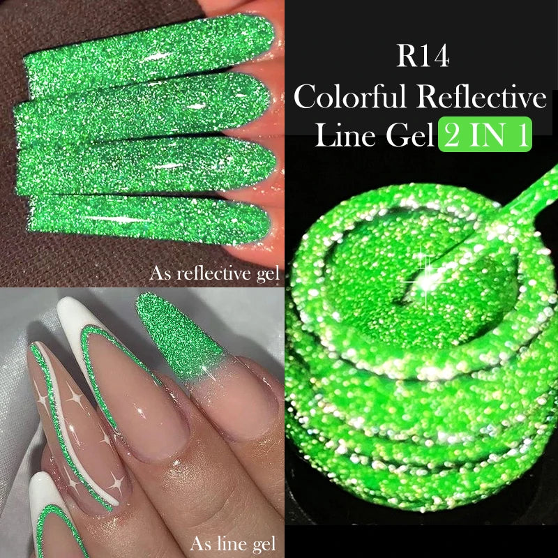 LILYCUTE 5ml Reflective Glitter Nail Liner Gel - Sparkle Art Polish