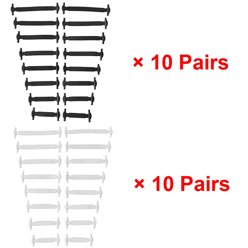 16-Piece No-Tie Silicone Shoelaces Set