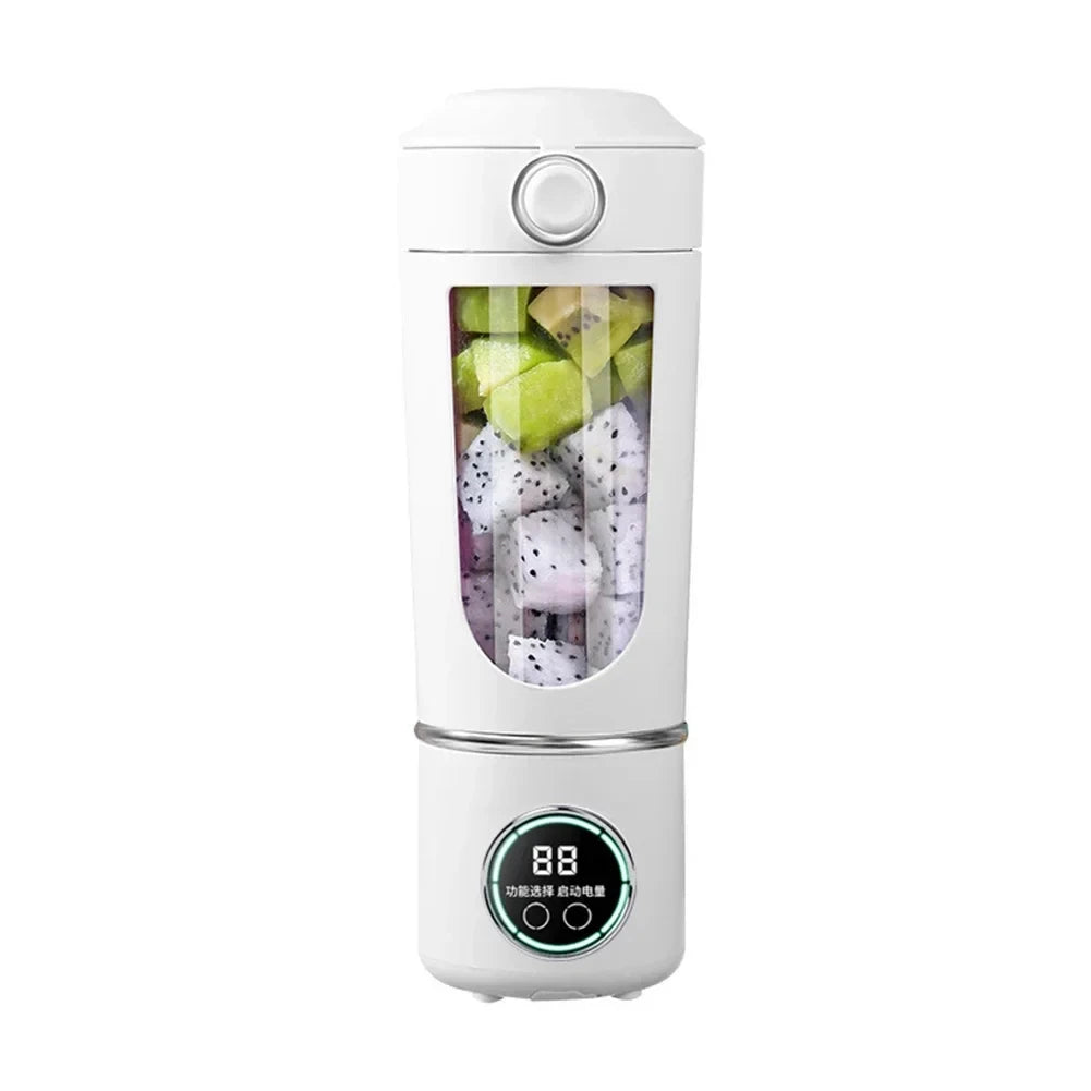 700ml Stainless Steel Portable Blender - 12-Blade USB Smoothie Maker
