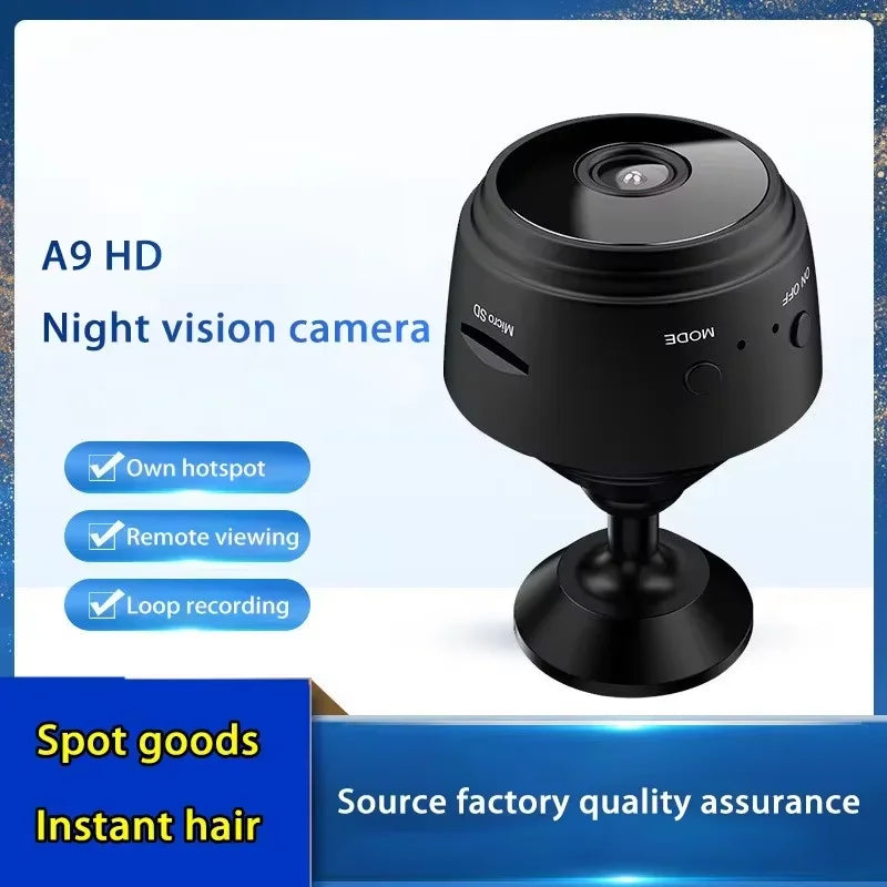 A9 WiFi Mini Security Camera - 1080P Smart Monitoring Recorder
